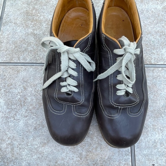Hermes Quick Brown Leather trainers sneakers 43